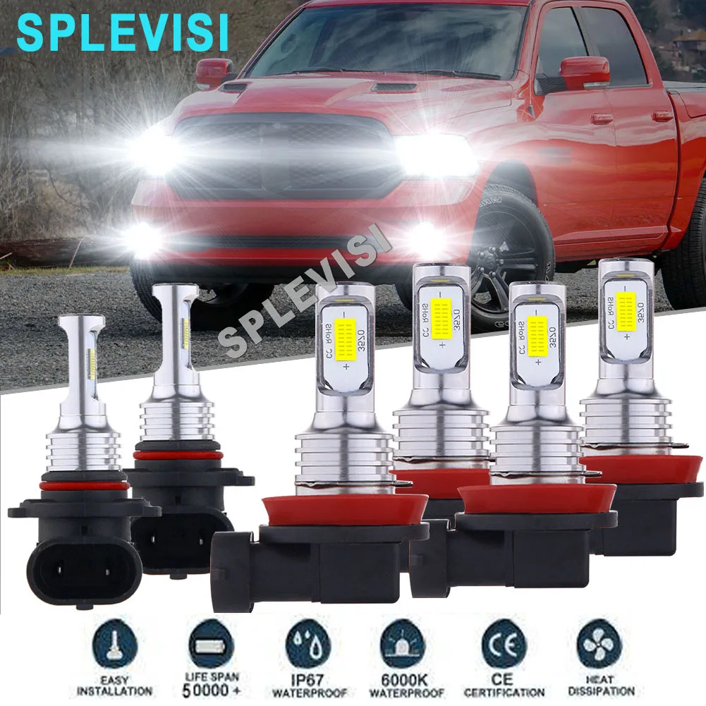 

LED Headlight Fog Light Hi Low Beam HID White For RAM 1500 2019 2020 GMC Terrain 2010 2011 2012 2013 2014 2015