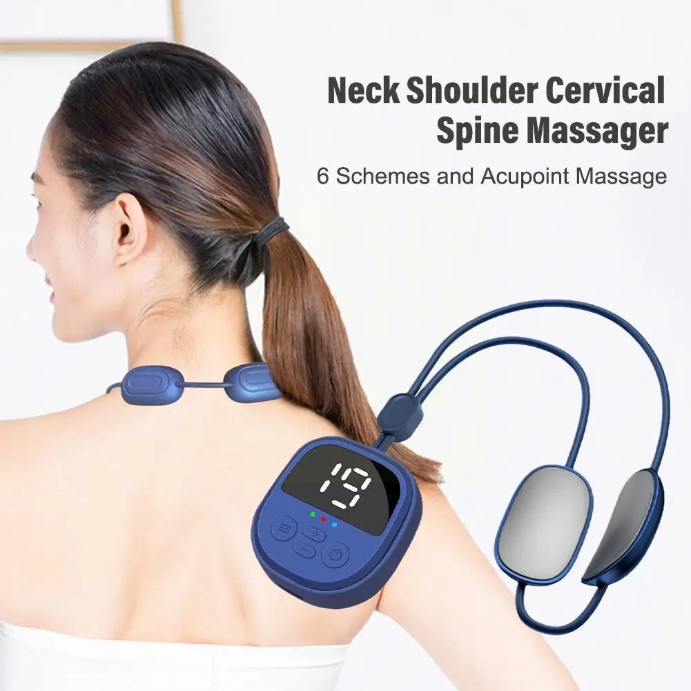 

New Smart Hanging Neck Shoulder Cervical Spine Massager Neck Hot Compress Dredging Artifact Spine Protector Neck N3M6