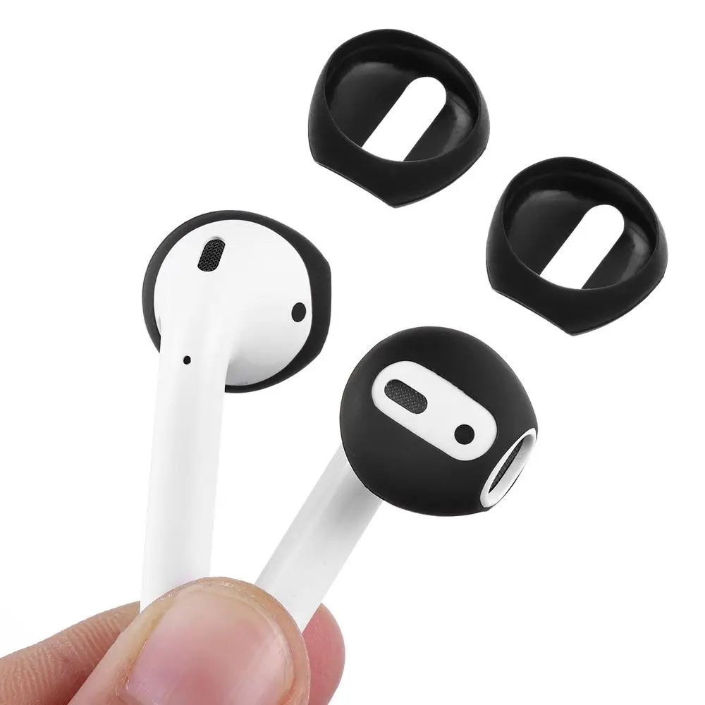 

2 pairs Soft Ultra Thin Earphone Tips Anti Slip Earbud Silicone Case Cover For Apple AirPods Earpods iPhone Earphone Case