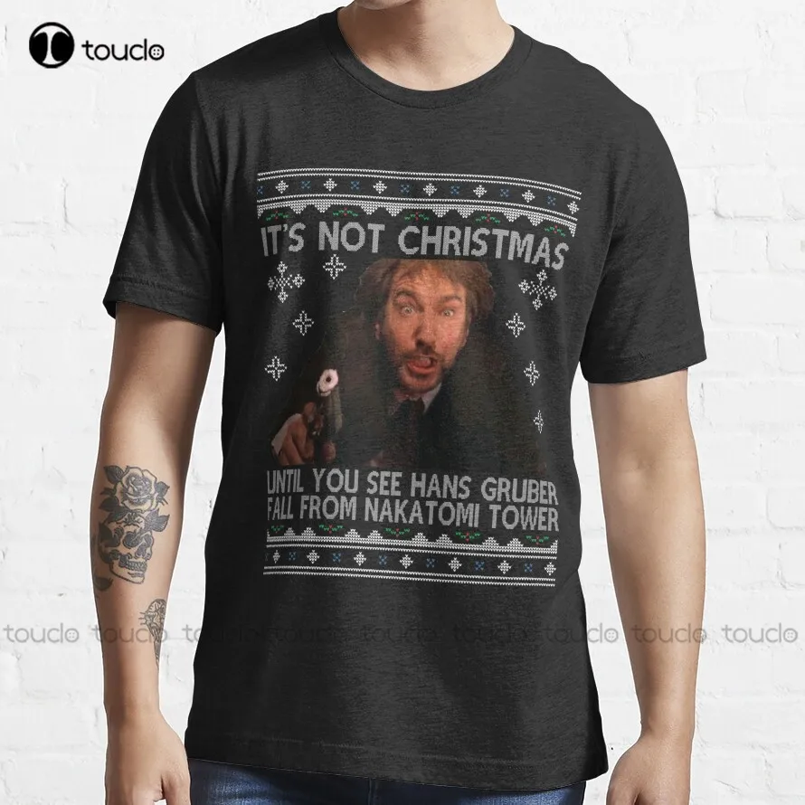 

Die Hard Its Not Christmas Unil Hans Gruber Falls Off Nakatomi Tower вязаная футболка с рисунком для девушек белая рубашка модная смешная фотография