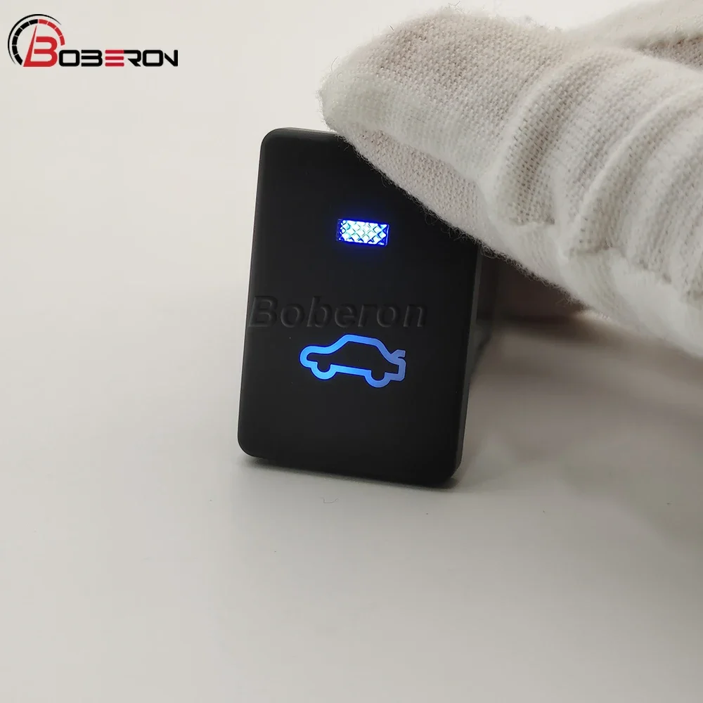 

1 шт. ключевой переключатель, синий светодиодный светильник, крышка багажника автомобиля, переключатель открытия двери багажника, кнопочный переключатель багажника для Toyota Camry Prius Corolla