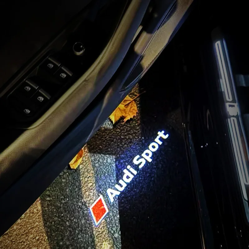 2 шт. приветственные огни двери автомобиля Audi Sport Logo Projector Ghost Shadow Lamp для Quattro Q2 Q3 Q5 Q7