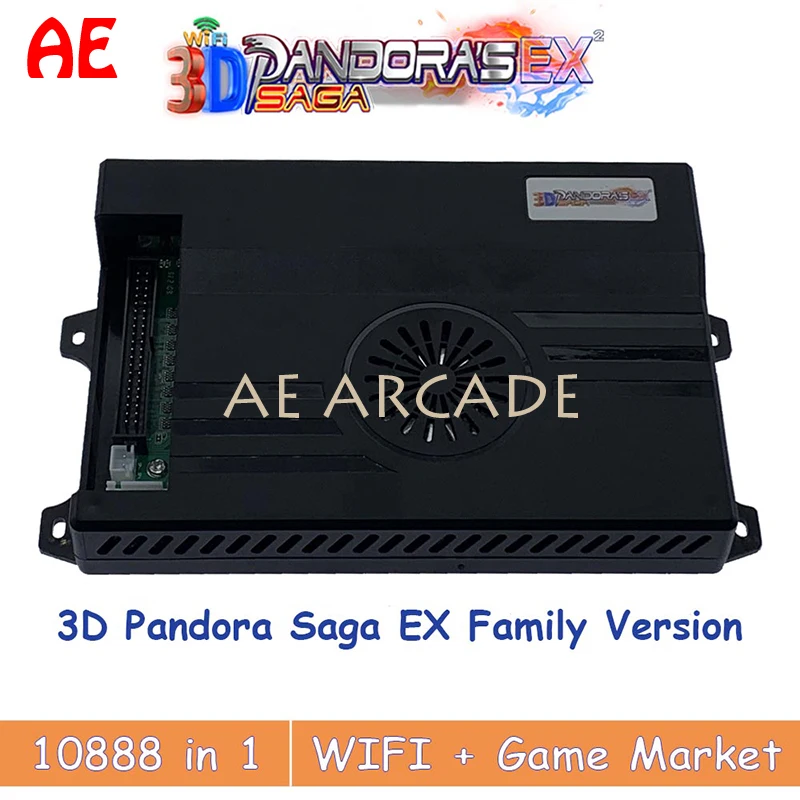 3D Pandora Saga Box EX 10888 in 1 DIY Kit Arcade Game Console Cabinet Support WiFi to Download Games