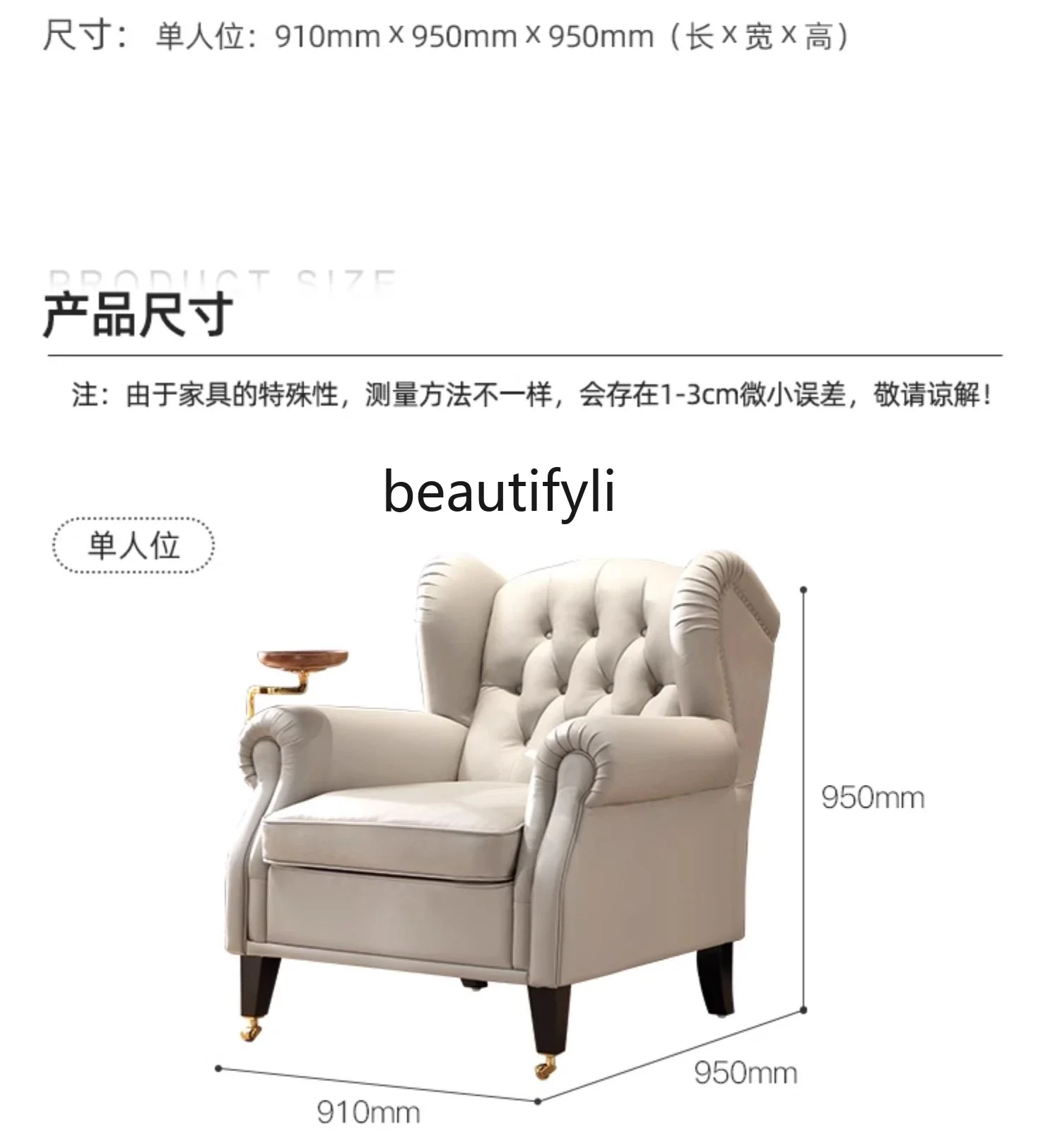 Американский ретро кожаный художественный диван-кресло для гостиной отель-клуб