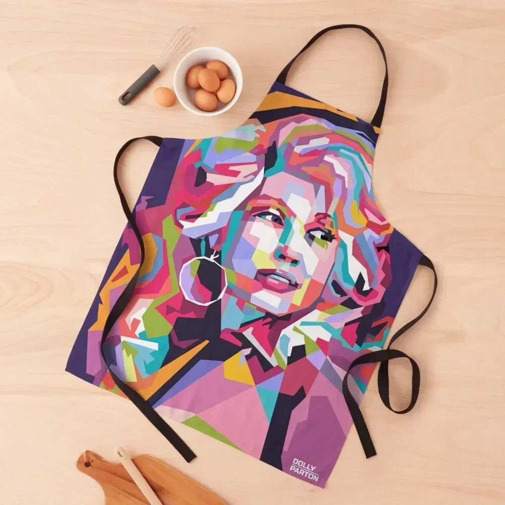 Абстрактная Долли Партон в WPAP Фартук для рисования домашних женщин Товары дома и