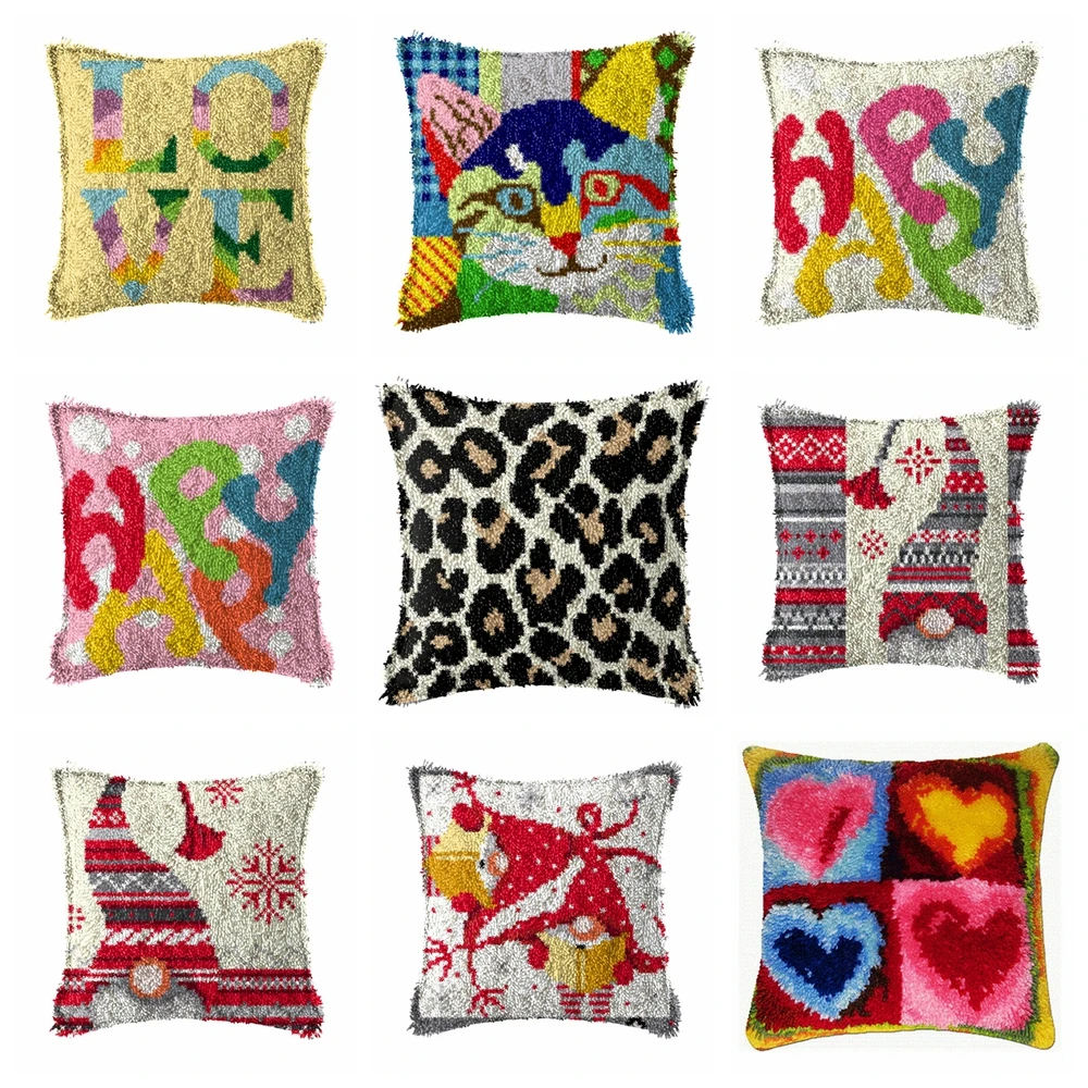 

Kussen Knooppakket Knoopkussen Latch Hook Kits Diy Knot Pillow Package Latch Hook Kit Cushion Pillowcase Set For Needlework