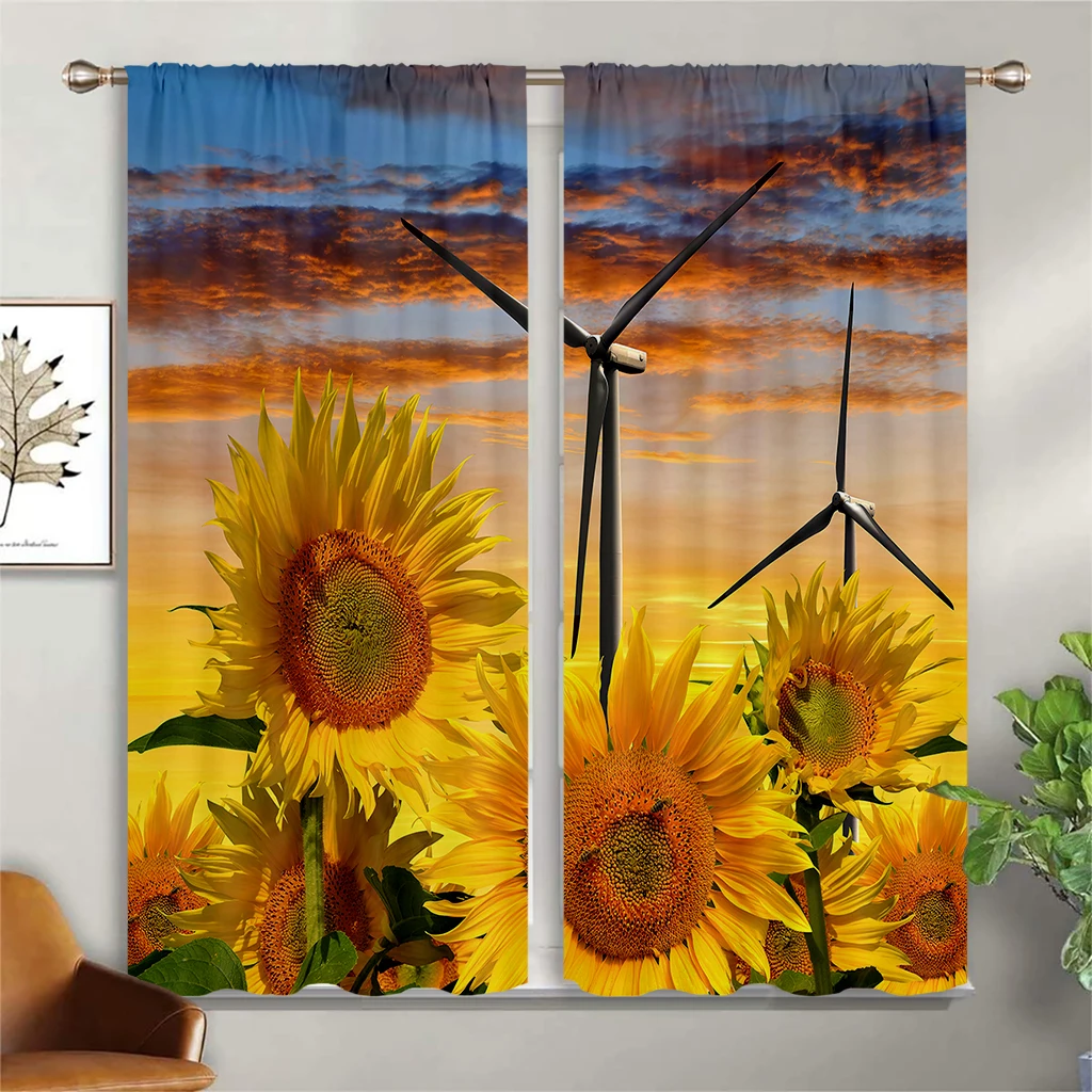 2 шт. Подсолнух спальня гостиная кухня полузатемняющий стержень карманные