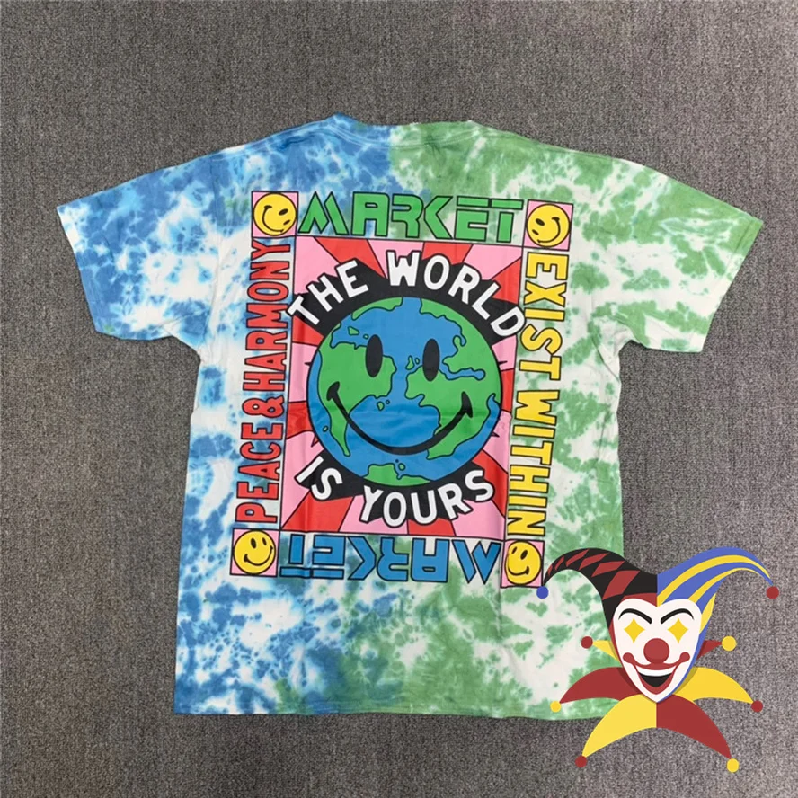 

Мужская/Женская/мужская футболка с принтом Tie Dye SMILEY PEACE