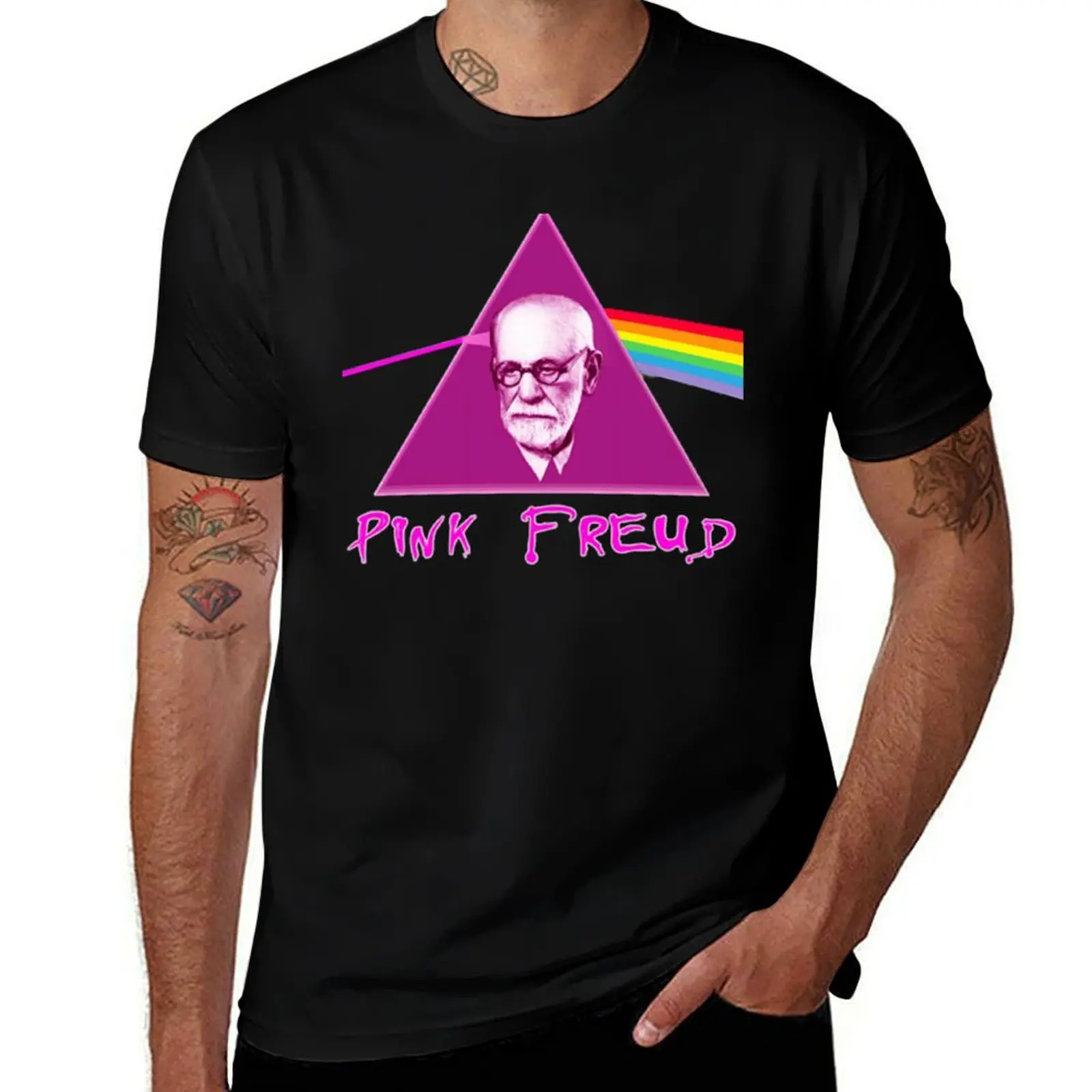 Фото Футболка Sigmund Freud BIG, простая повседневная футболка с короткими рукавами №1