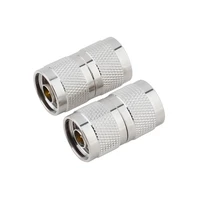 2pcs n male plug to n male plug straight rf coaxial connector adapter pure copper core double n jj male adapter n male adapter