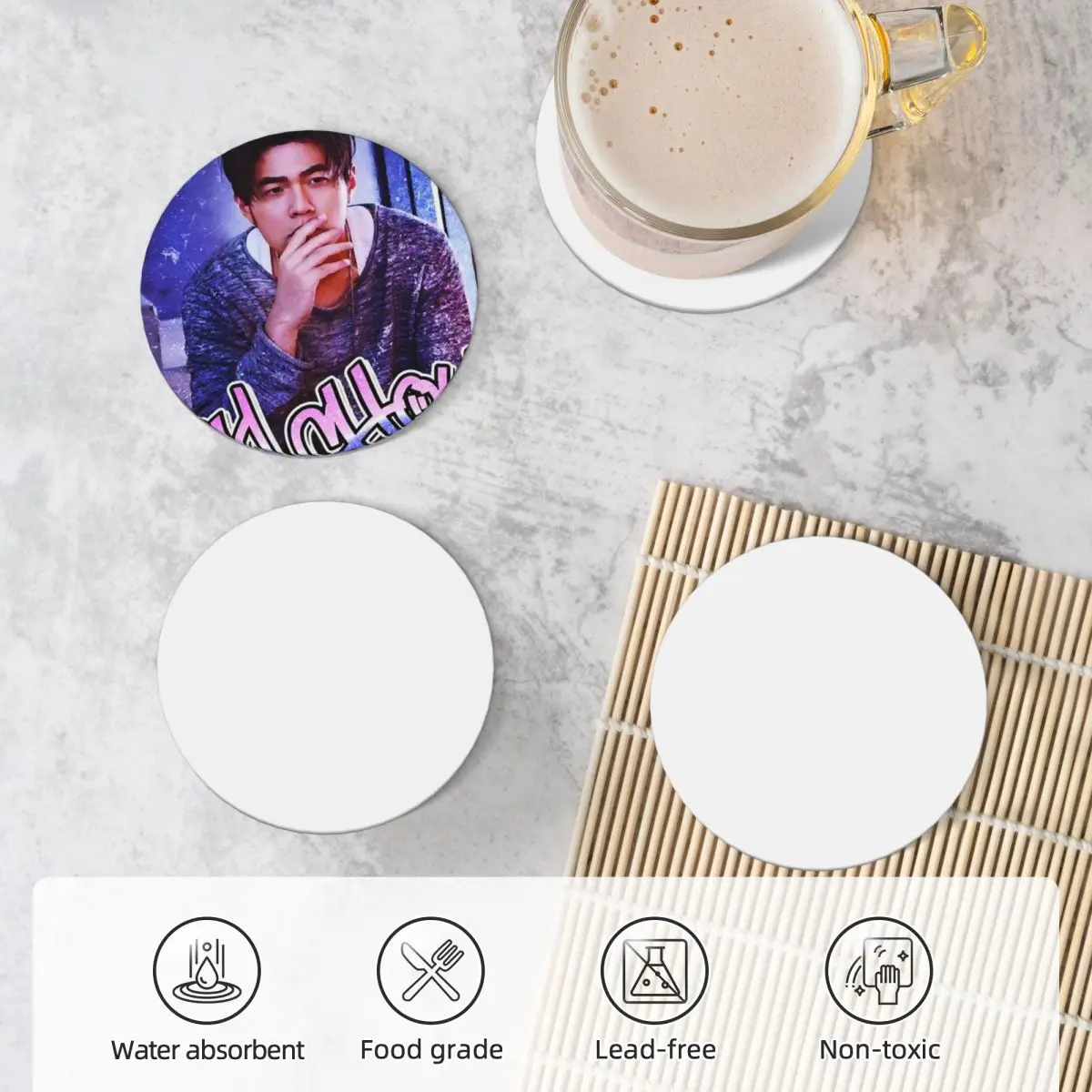 Керамические подставки jay chou (набор из 4) керамический набор для напитков