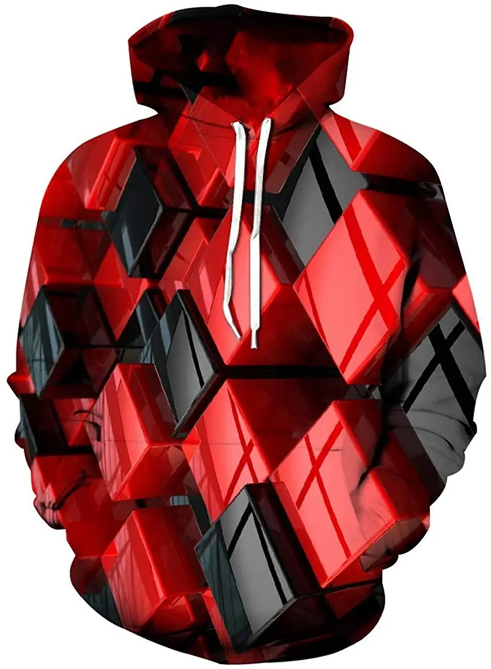 

Women Men 3D Graphic Velvet Hoodie Novelty Long Sleeve Pullover Sweatshirt Jackets with Pockets Outerwear Hoody Hoodies