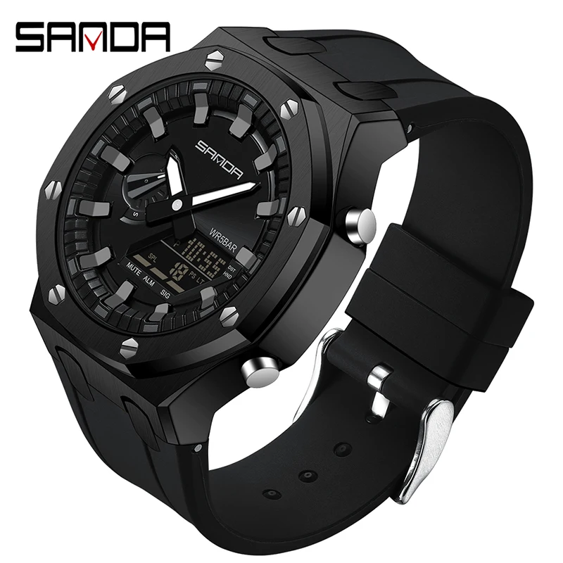 

Часы наручные SANDA G Мужские Цифровые, стильные спортивные водонепроницаемые электронные в стиле милитари, для активного отдыха
