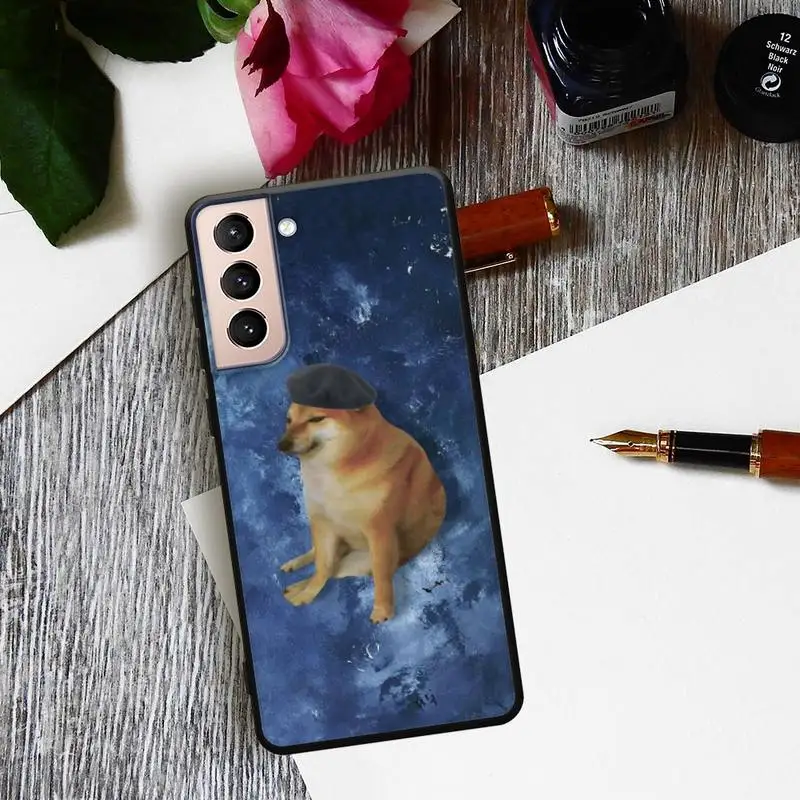 Cheems Doge чехол для телефона Samsung S22 S21 S20 pro plus S10 S9 S8 Note 20 10 9 Ультра чехол-бампер |