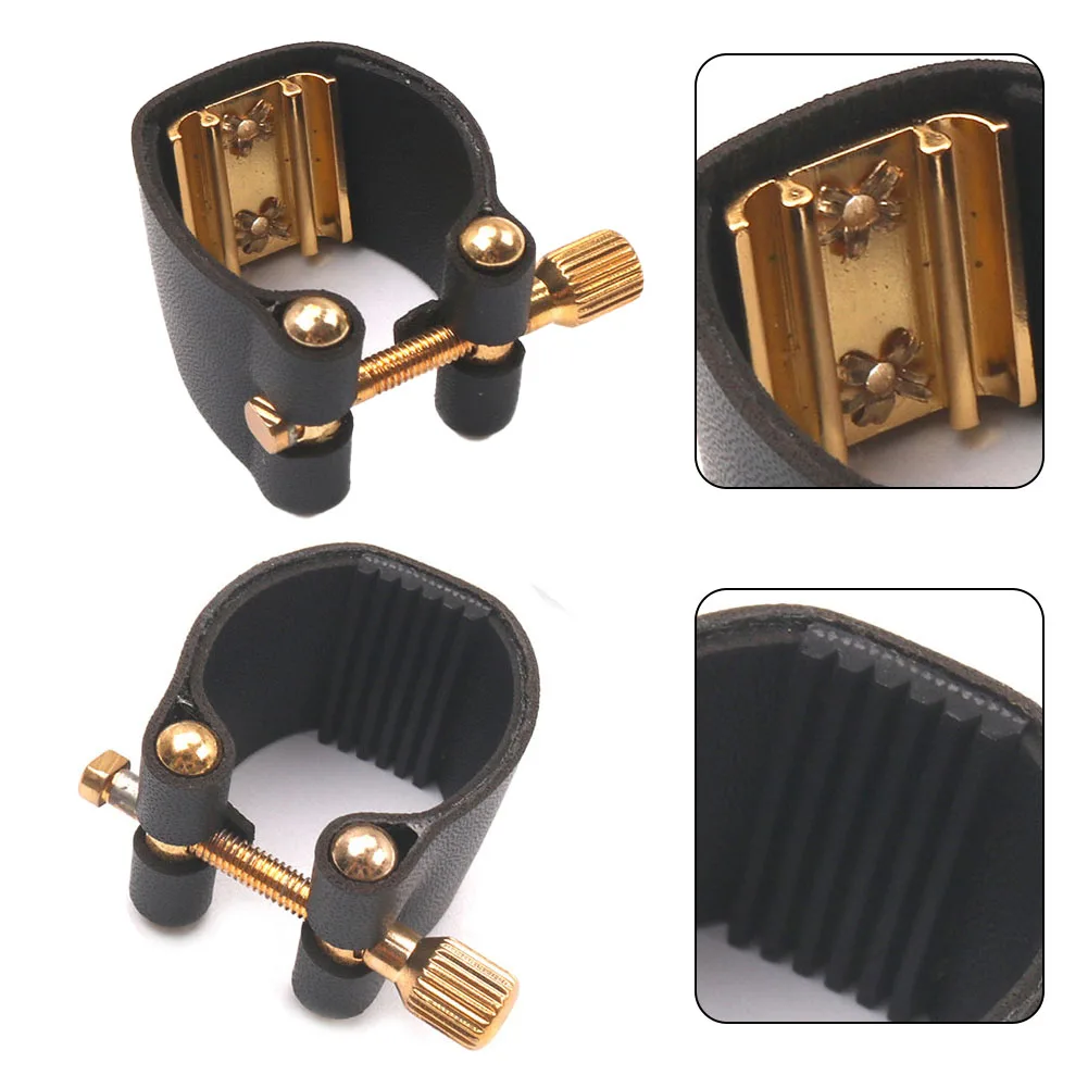 

Saxophone Mouthpiece Leather Fastener Clip Ligatures For Soprano Sax Accessories Metal Flute Head/bakelite Flute Head
