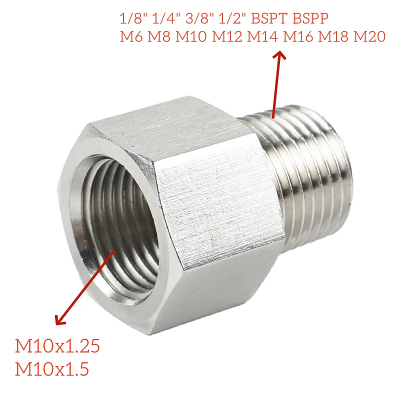 

Адаптер для трубопровода M10x1.25 M10x1.5 из нержавеющей стали 304