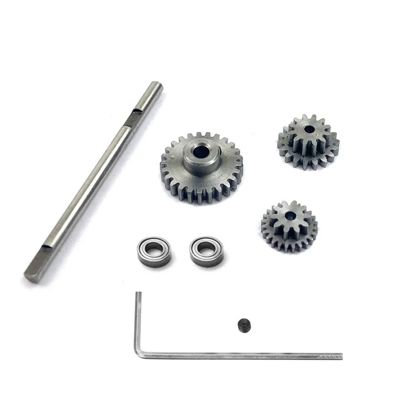 

2023 Hot-5X Metal Transmission Gear With D Axis Gearbox Steel Gears Set For WPL D12 1/10 RC Car Upgrade Parts Accessories