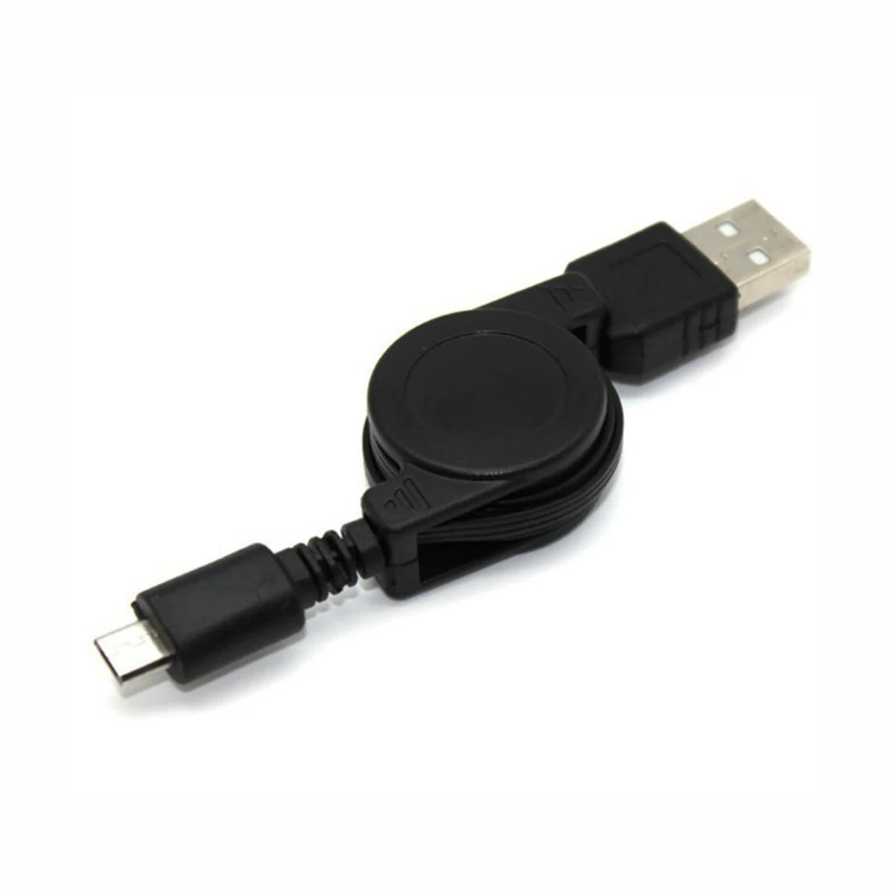 75 см Гибкий Выдвижной Кабель Micro USB A-USB 2 0 B штекер для синхронизации данных и