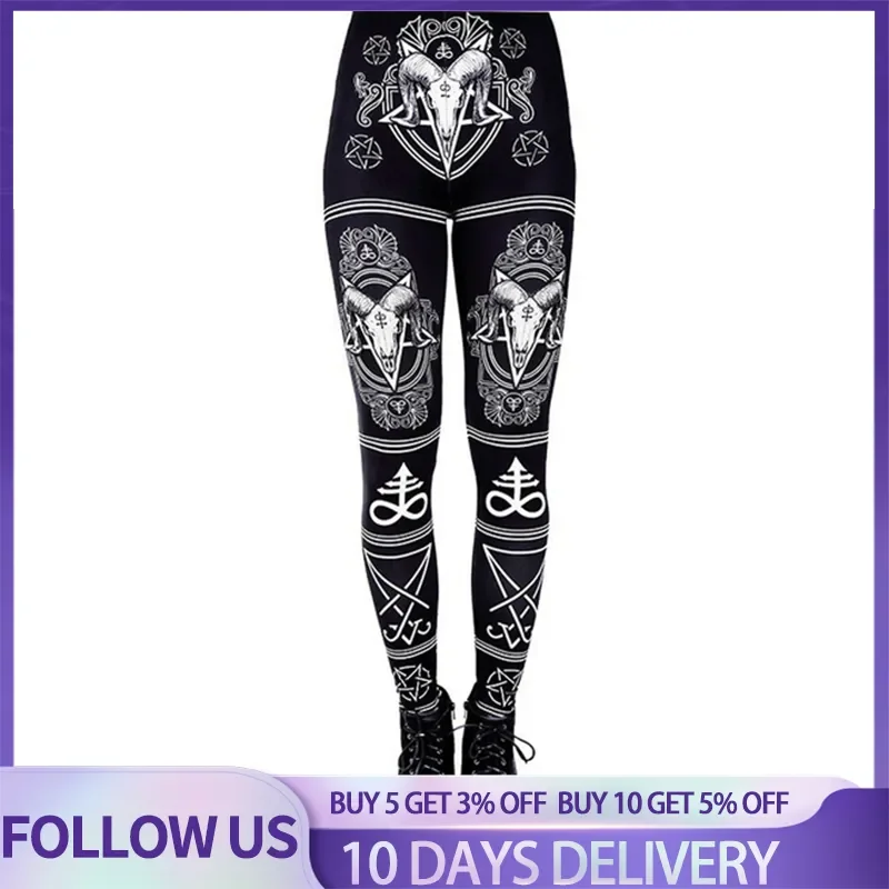 

[You're My Secret] 2021 New Animal Printed Leggings Gothic Horse Women Fashion Sexy Ankle Pants Fitness Workout Leggin 4