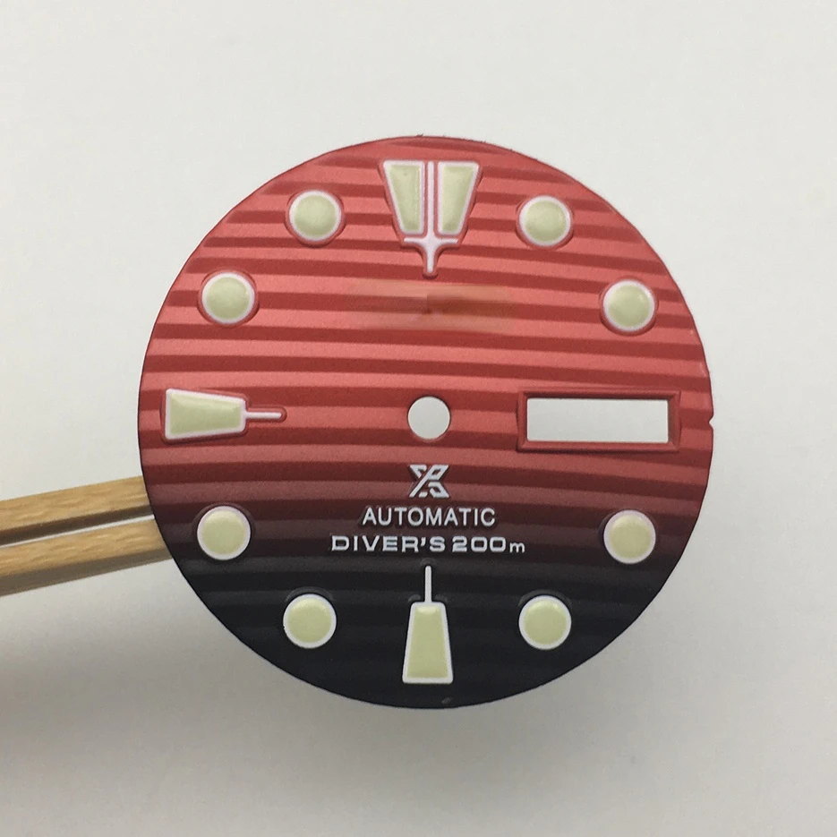 S 28.5mm Watch Dial Dial Replacement  Refitted Dial Luminous Lettering for NH36A Movement New Model