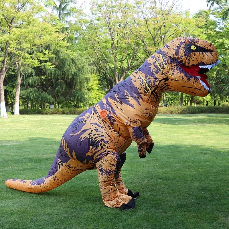 Фото Надувной костюм динозавра Тираннозавра Ти-Рекс 11T-rex для детей и взрослых, для ролевых игр, Хэллоуина, маскарада, вечеринки №3