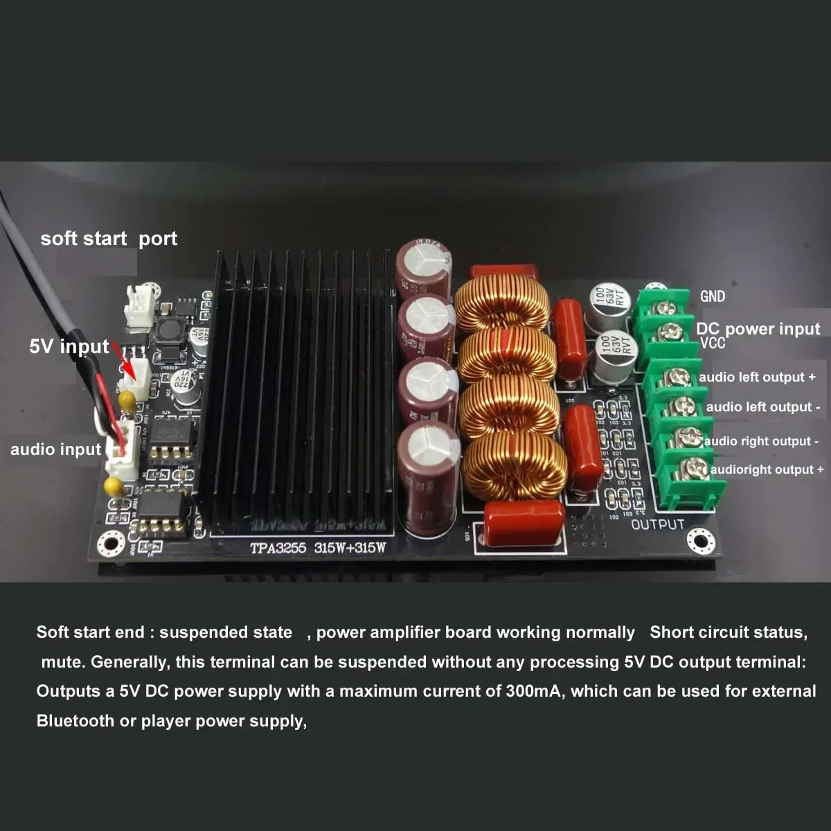Фото Новая улучшенная Hi-Fi плата усилителя TPA3255 SAMP-100 TPA3255 2x300W 600W стерео класса D высокой мощности №3