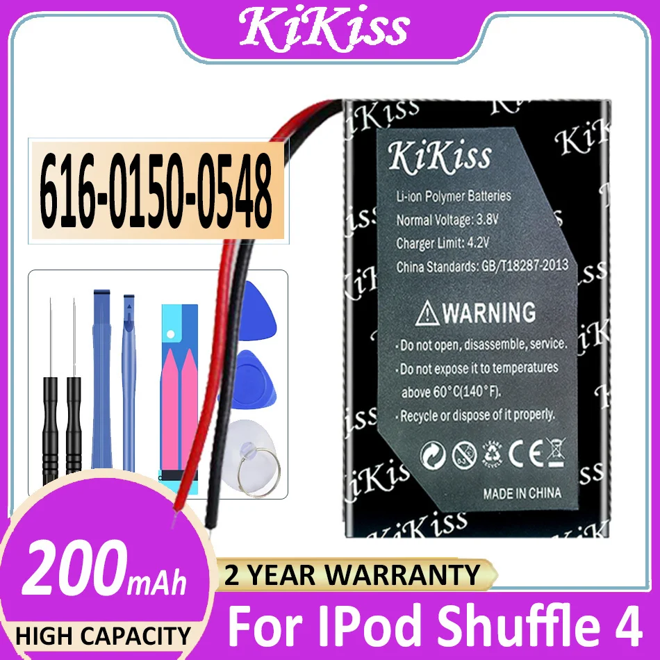 

Original KiKiss Battery 616-0150-0548 (2 Lines) 200mAh For IPod Shuffle 4/5/6/7Th MP3 Shuffle6 Shuffle5 Digital Bateria