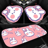 universal cute cartoon electric car cushion set anime bear seat cover plush non slip cushion kawaii auto products accessories