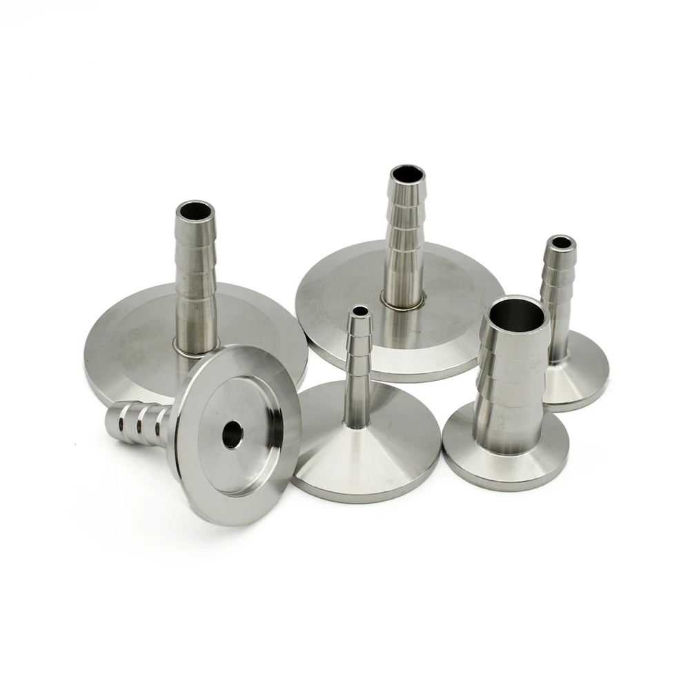 

KF16 KF25 KF40 KF50 SUS304 Санитарный вакуумный шланг из нержавеющей стали с зазубринами Фланцевый адаптер Tri Clamp Фитинг для труб Homebrew