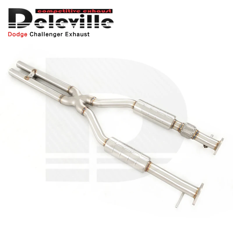 Фото Выхлопная система Catback для Dodge Challenger 3.6L 2015-2022, нержавеющая сталь, улучшенная производительность №4