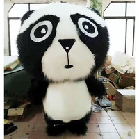 black and white inflatable panda mascot costume cartoon doll costume people wear cosplay animal walking show panda