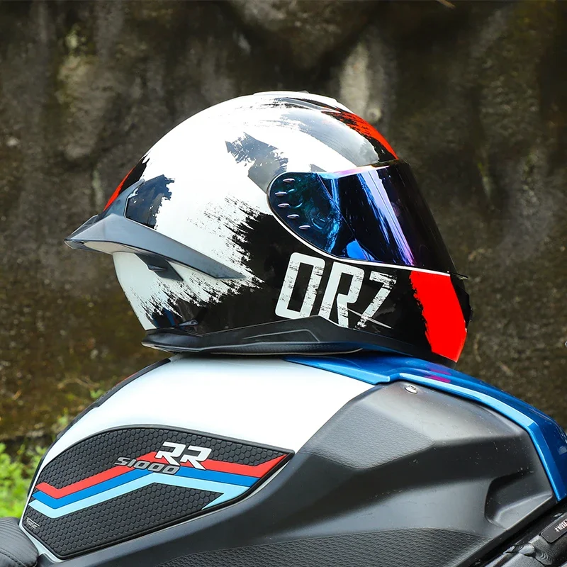 Мотоциклетный шлем ORZ всесезонный для езды по бездорожью локомотивный с большим