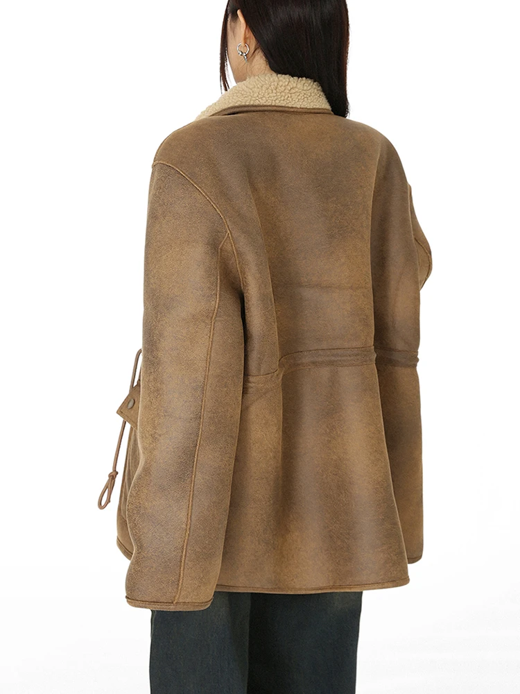 Двухсторонняя флисовая женская куртка REDDACHiC из овечьей шерсти теплая зимняя