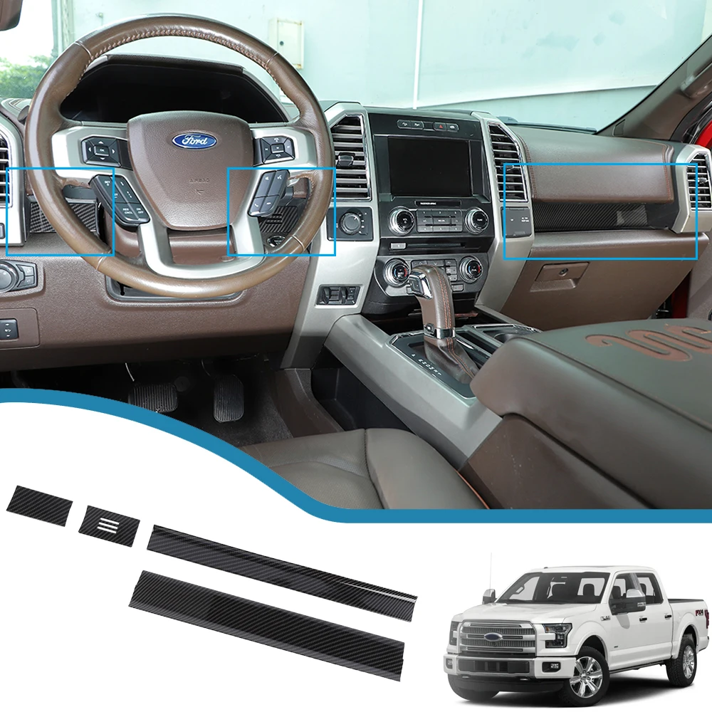 

Car Center Console Decorative Strip Decoration Stickers for Ford F150 2015 2016 2017 2018 2019 2020 Interior Mouldings Accessory