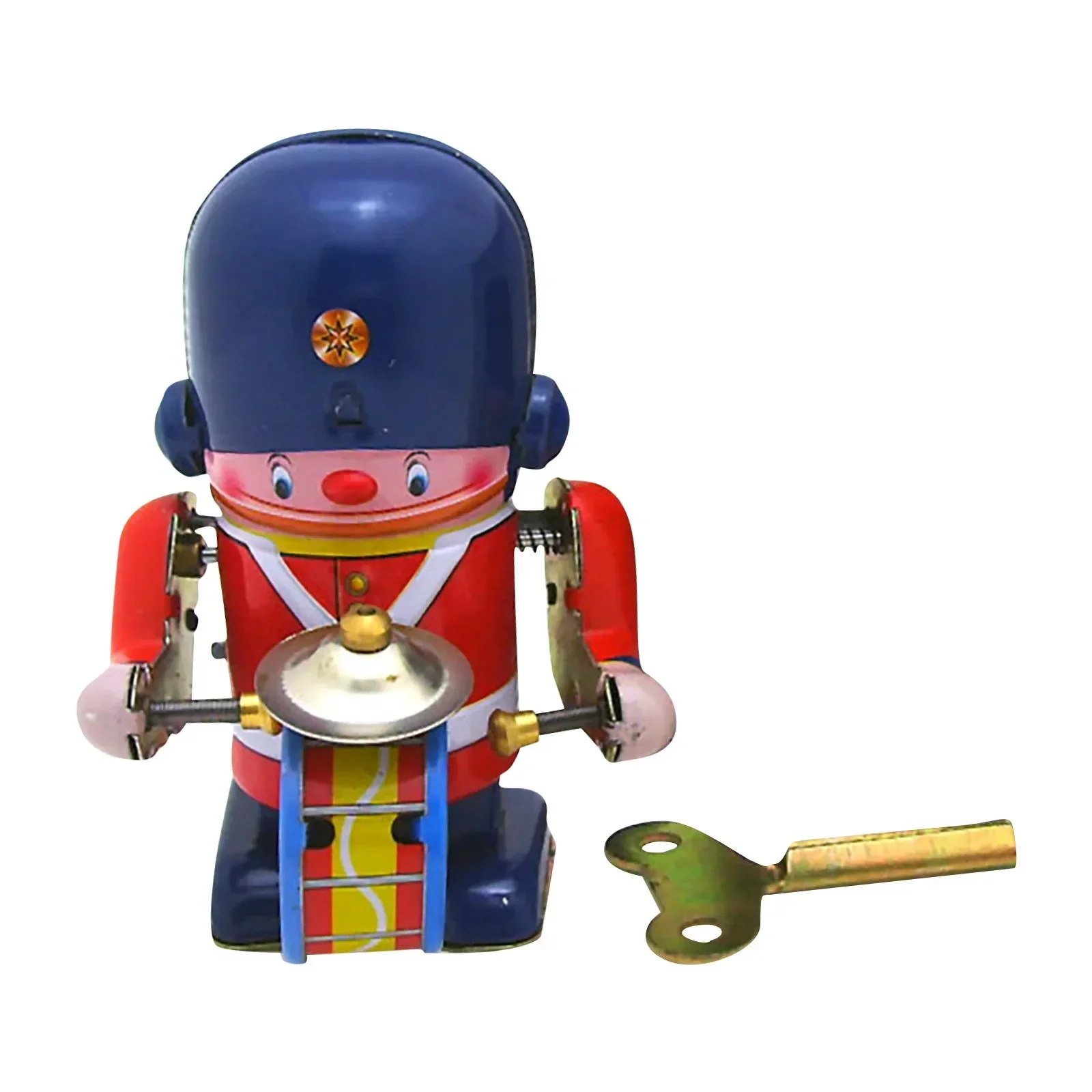 Жестяной барабанный робот жестяной барабанщик ходячий солдат заводная игрушка