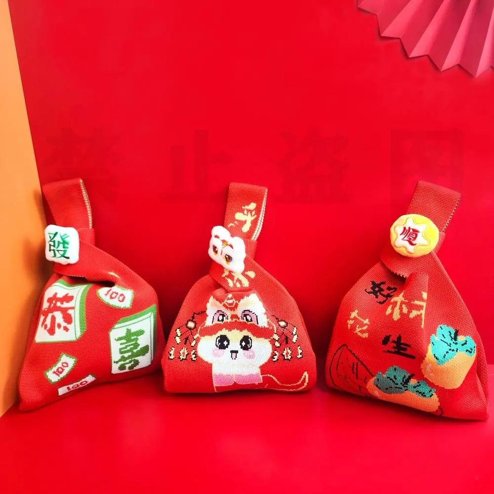 Модная сумка на запястье с мультяшным узлом плетение 2025 года змея новогодняя