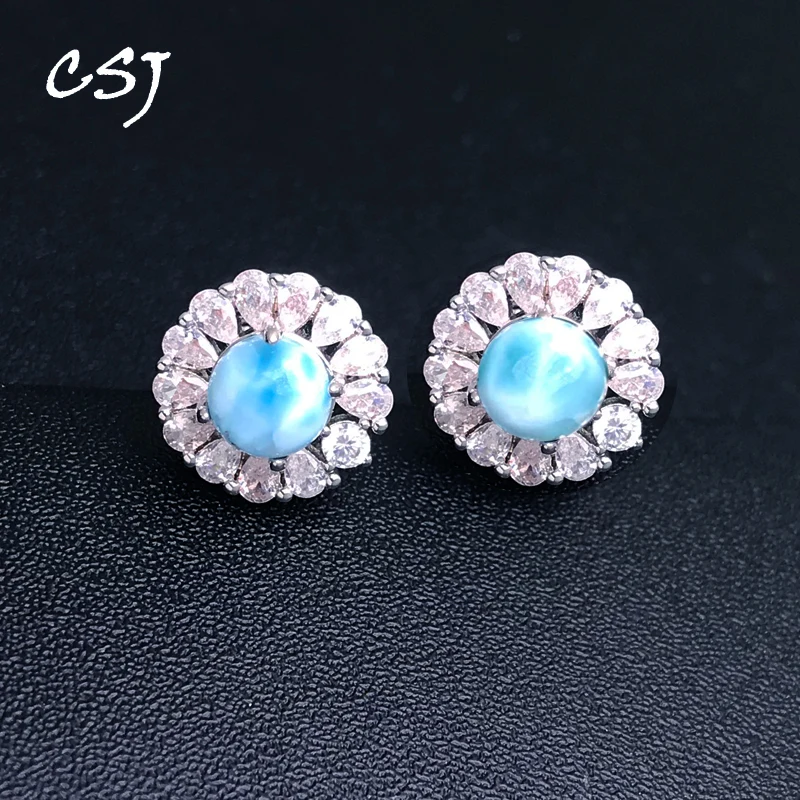 Женские серьги-гвоздики CSJ элегантные серьги из натурального стерлингового