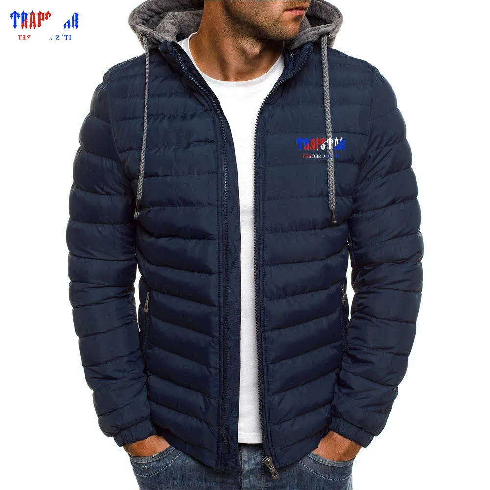 

Men's Down Jacket Trapstar Hoodies Winter Warm Coat Cotton Thicken Oversized Loose Sweatshirt High Quality Hip Hop Streetwear