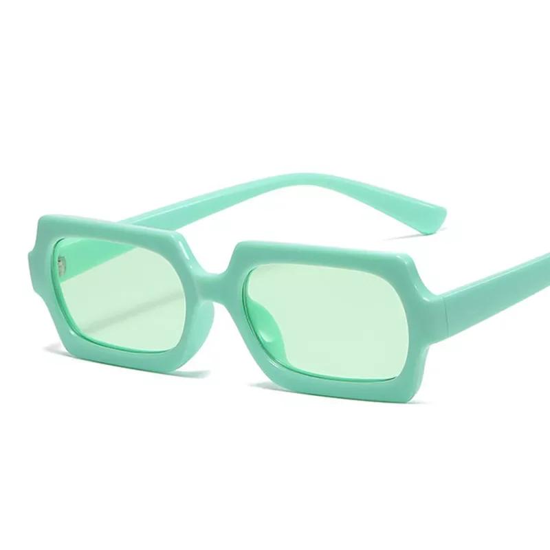 

New in Designer Green Square Sunglasses Women Candy Colors Shades Female Sun Glasses Fashion Polygon Oculos De Sol Feminino y2