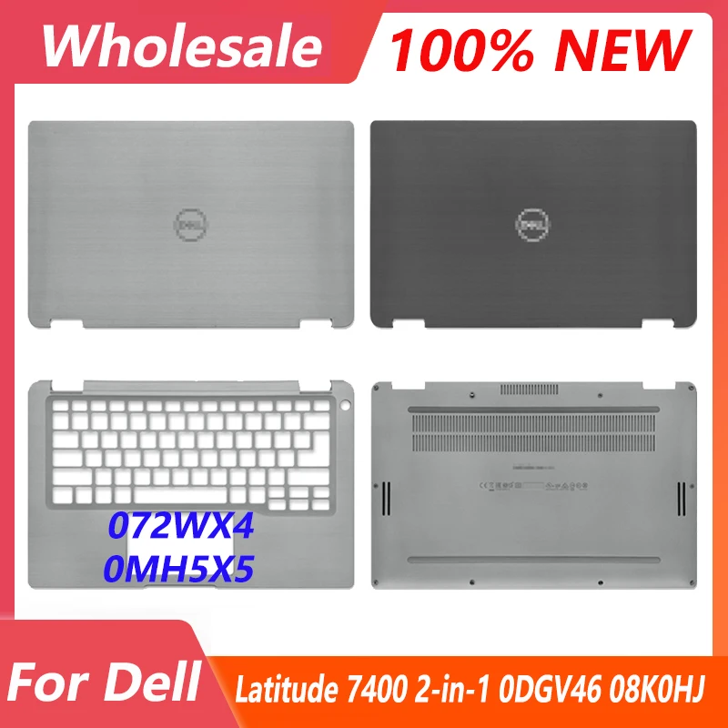 

New Screen Back Cover For Dell Latitude 7400 2-in-1 Laptop LCD Back Cover Palmrest Bottom Case 0DGV46 08K0HJ 072WX4 0MH5X5