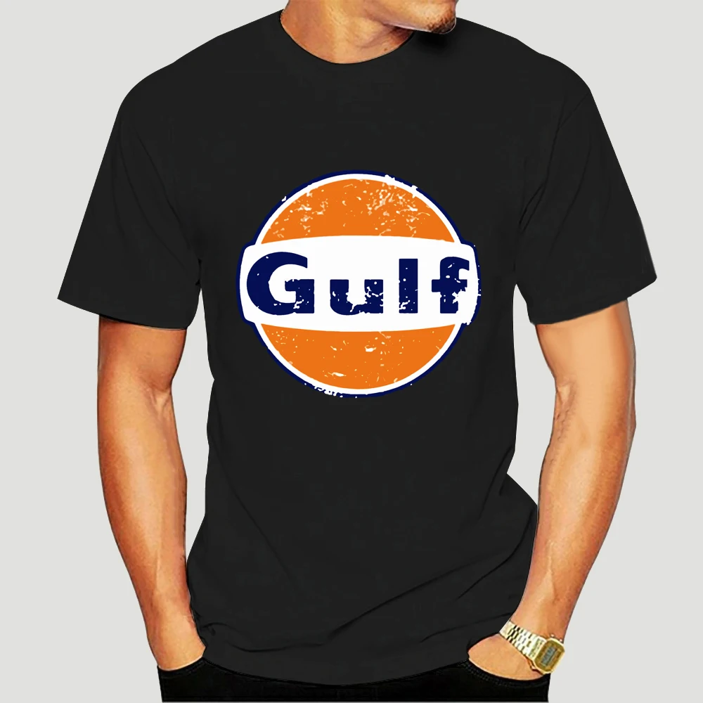 

Summer Gulf Oil T Shirts Fashion Short Sleeve O-neck Gulf Logo T-shirt 3028X