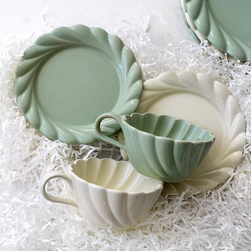 

Оптовая продажа, набор керамических кофейных чашек ранней весны, креативная домашняя чашка в европейском стиле для послеобеденного чая, кружка для завтрака