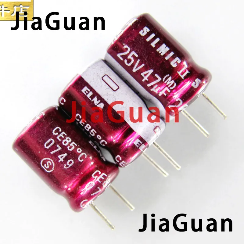 Новый ELNA RFS SILMIC II 25V47UF 8X11.5MM SILMICII 47 мкФ 25V Горячая Распродажа SILMIC2 47 мкФ/25V фиолетовый красный халат 25v 47 мкФ