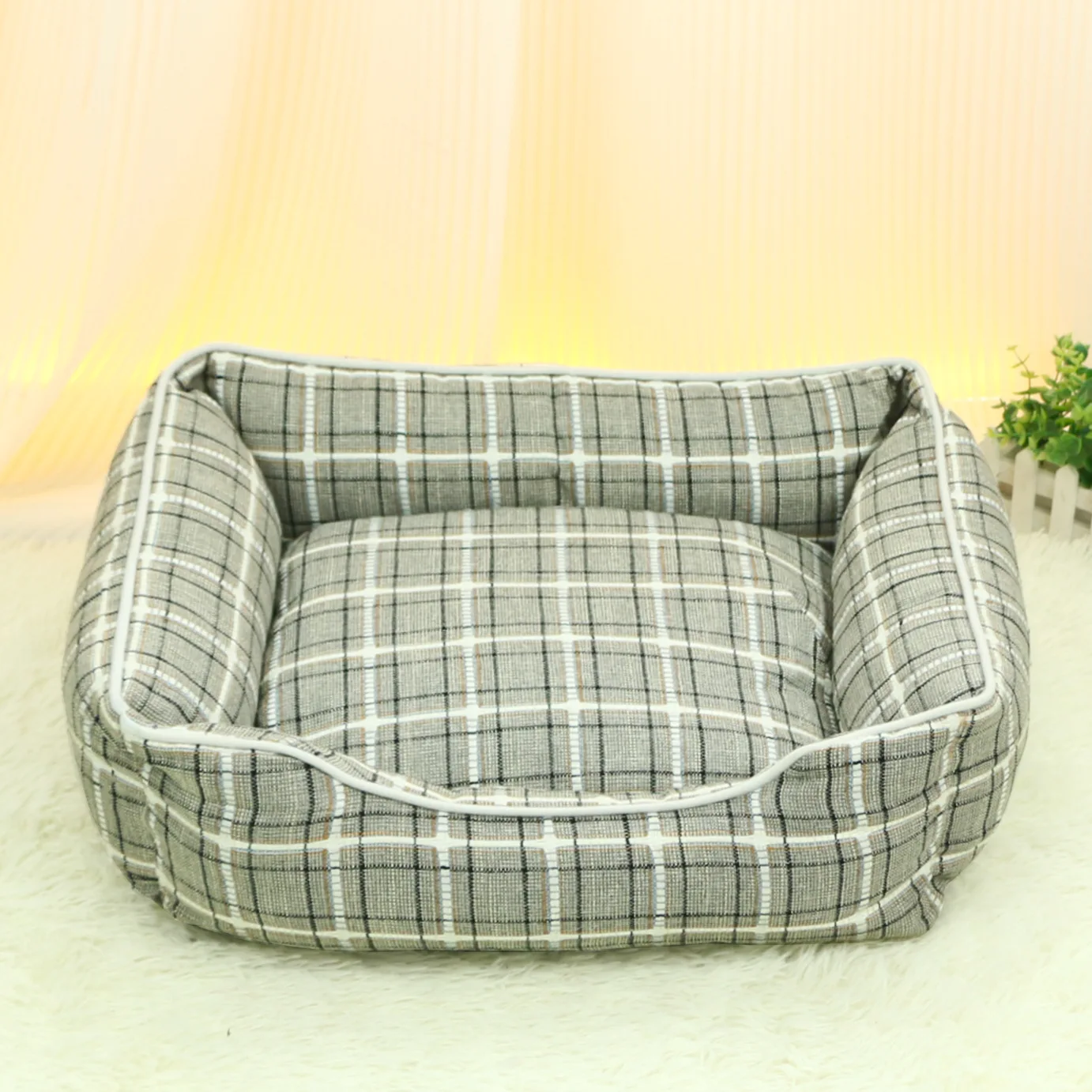 

Pet litter can be disassembled and washed kennel teddy small medium dogs new four seasons warm square dog bed cat pad