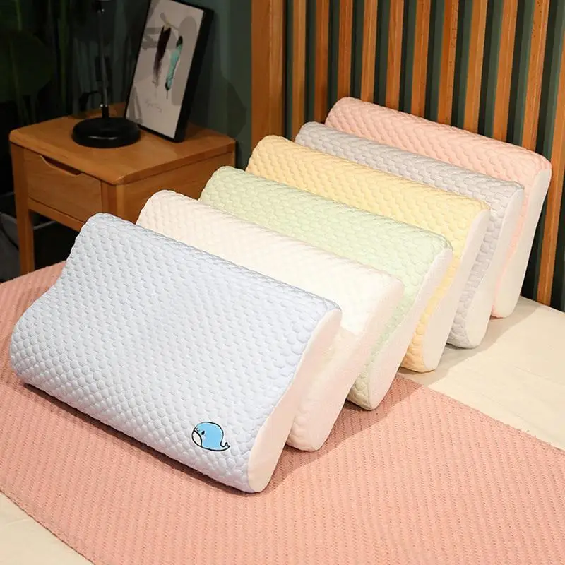 

Sleeping Neck Pillow Memory Foam Soft Pillow Washable Neck Shoulder Bedroom Gift Silk Satin Sleeping Pillow Home Textile