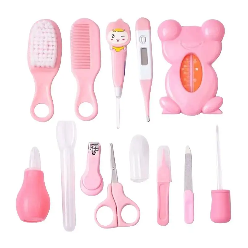 10 /13 Pcs Bébé Soins Bébé Brosse À Dents Coupe-ongles Manucure Ciseaux Aspirateur Nasal Peigne