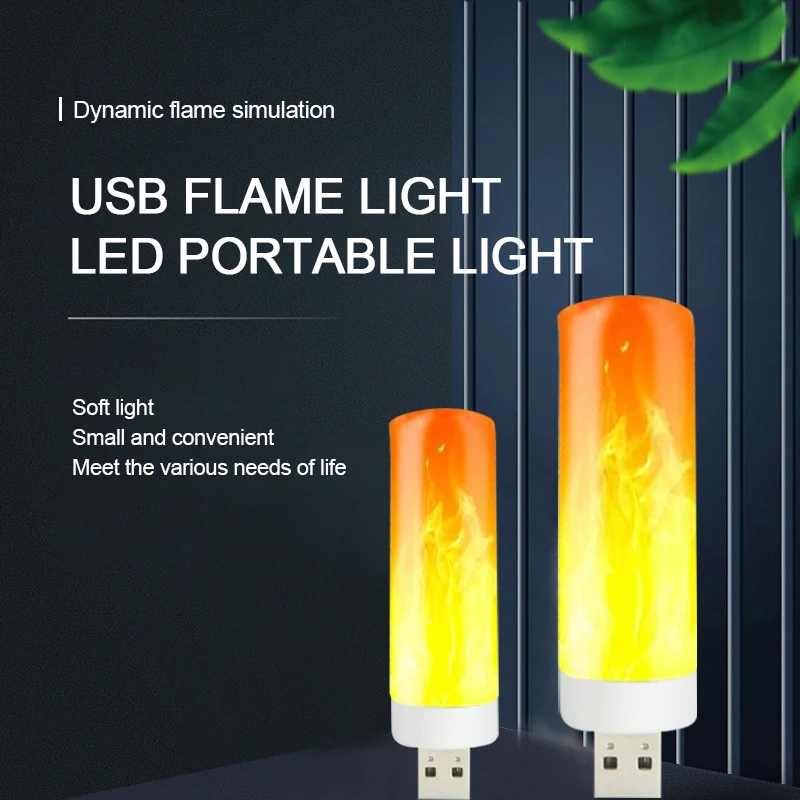 

USB-лампа с имитацией пламени, 1/2 шт.