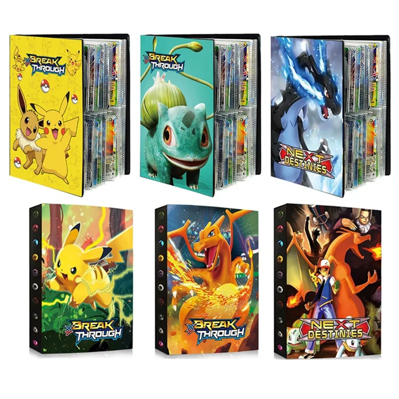 

New Pokemon Anime 4 Pockets 240 Pieces Album Book VMAX GX Game Map Card Favorites Top Loading List Kawaii Classic Kids Toy Gift