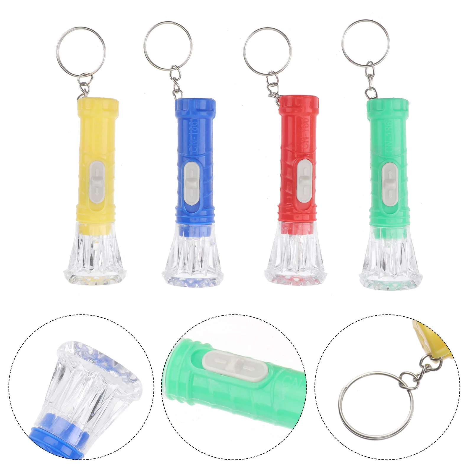 

24PCS Mini Flashlight Keychain LED Keyring Flashlight Torch for Indoor Outdoor (Random Color)