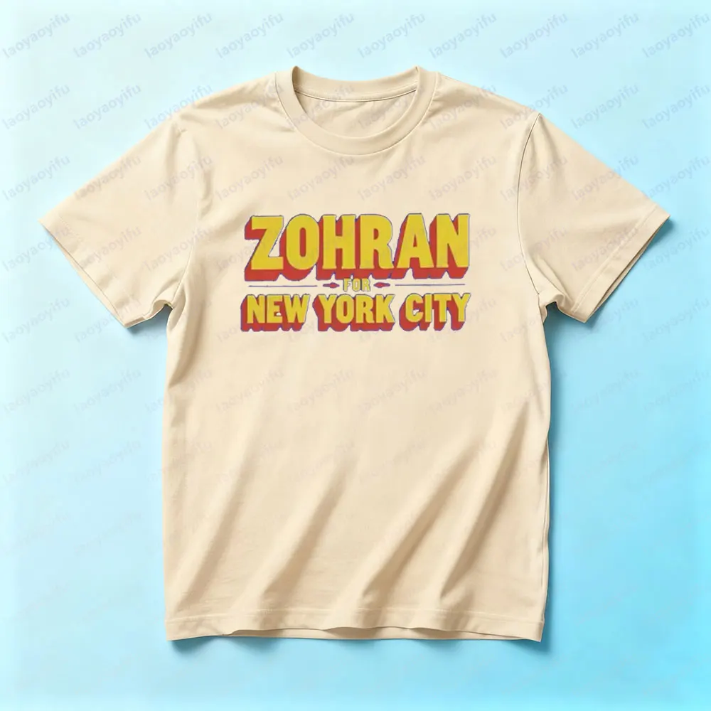 Фото Zohran Mamdani for NYC Mayor Merch Shirt Zohran Mamdani Support T-Shirt Последний современный модный стиль Мужчины Женщины Унисекс Хлопковые топы №5